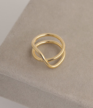 desingn twist metal リング(ゴールド-ONESIZE)