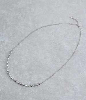 ball chain design ネックレス(シルバー-ONESIZE)