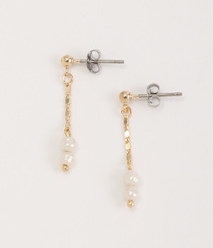 double points pearl ピアス(ゴールド-ONESIZE)