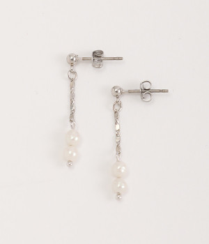 double points pearl ピアス(シルバー-ONESIZE)