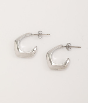 pentagon hoop ピアス(シルバー-ONESIZE)