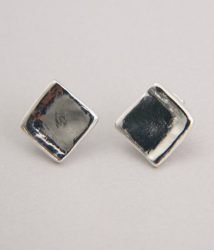 metal square　ピアス(シルバー-ONESIZE)