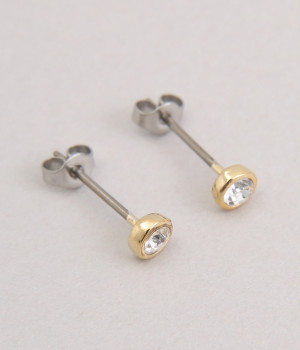 sparkly small circle　ピアス(ゴールド-ONESIZE)