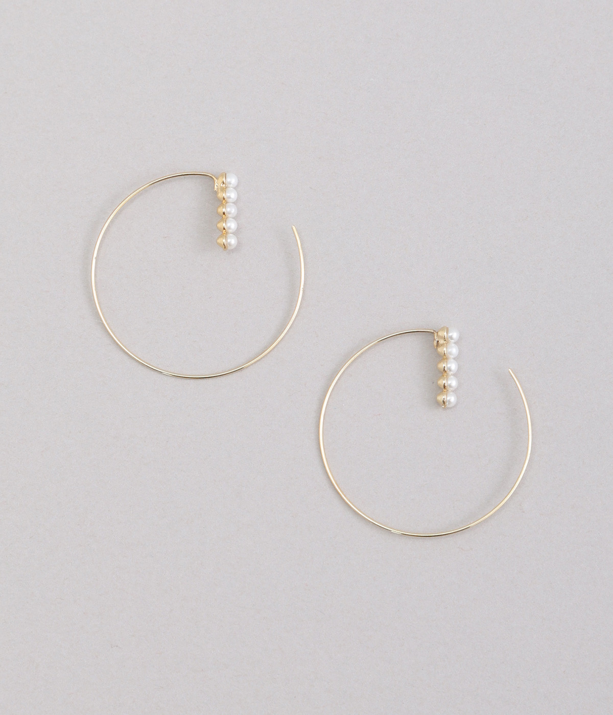 hoop pearl　ピアス(ゴールド-ONESIZE)