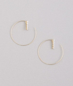 hoop pearl　ピアス(ゴールド-ONESIZE)