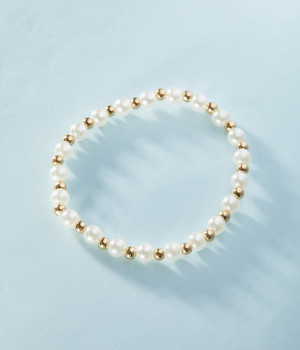 pearl×metal beads ブレスレット