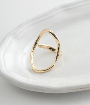 オーバルメタルラインリング