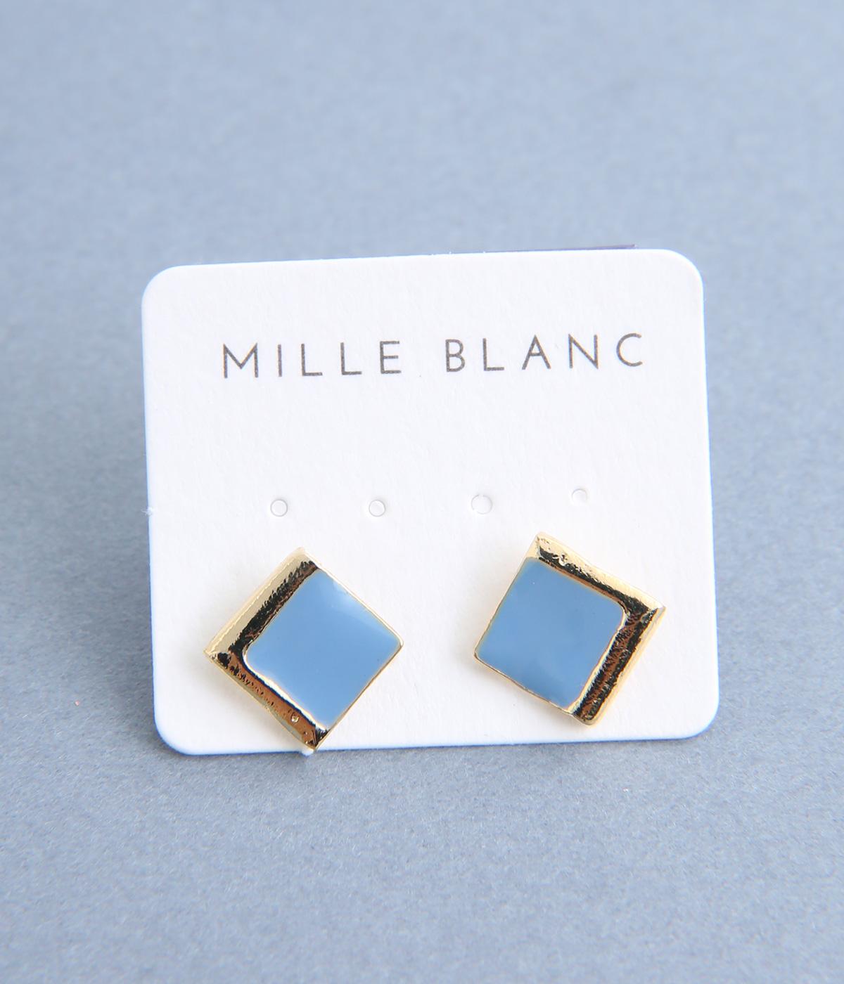 ニュアンスフレームスクエアエポピアス(ゴールド-F)