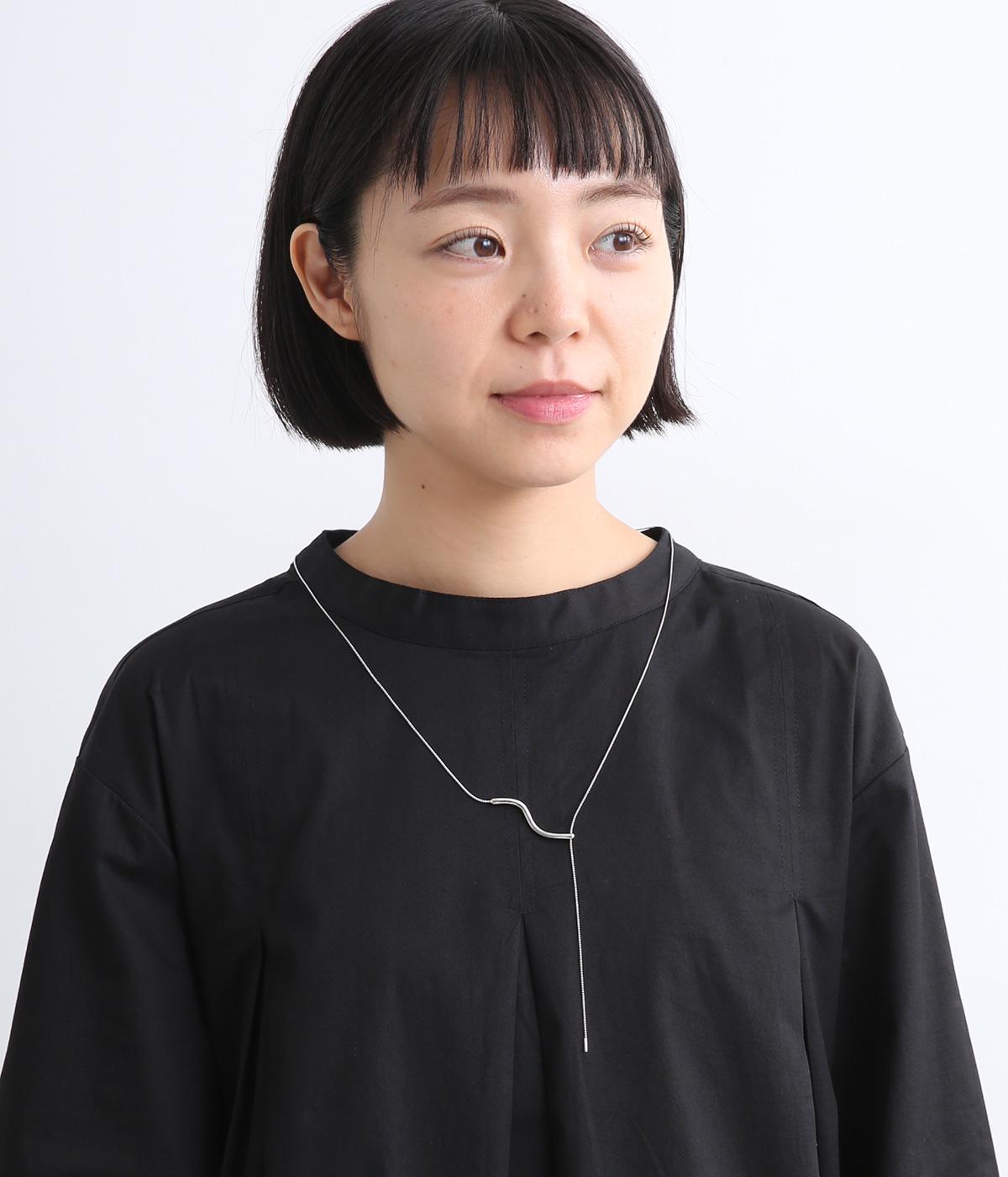 ウエーブメタルネックレス(シルバー-F)