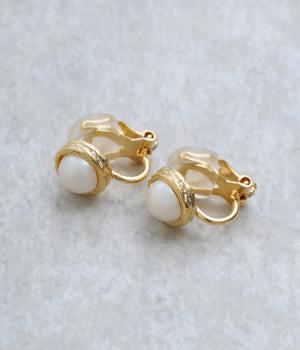 デザインパールイアリング(ゴールド-F)