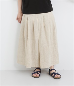 リネン裏付キュロットパンツ（ubasoku）の商品詳細