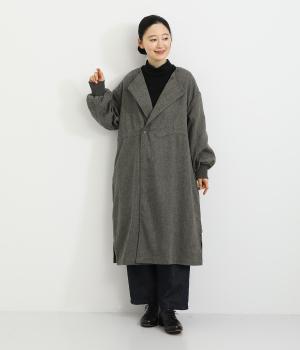 ヘリンボーン起毛内スピンドル付袖口リブ総裏ひとつ釦ジャケット