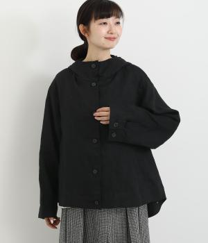 ブラッシュツイルフード付きスコッチ釦ジャケット