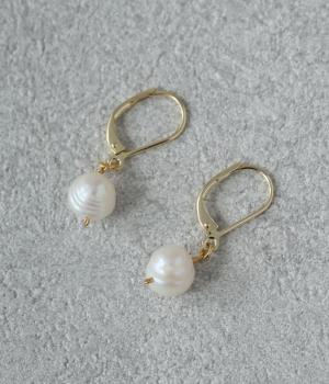 ワンドロップパール　ピアス