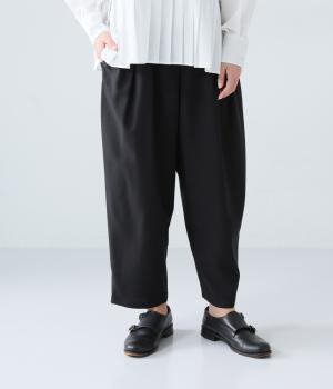 メランジオックスタッククロップドパンツ(ブラック-F)