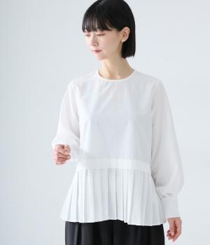 タイプライターヘムプリーツプルオーバー