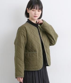 コットンクロスウールコットンキルトリバーシブルブルゾン