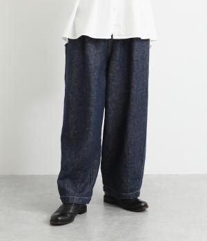 リネンデニムワイドパンツ