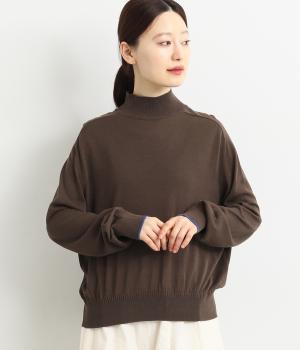 モックネックロングスリーブプルオーバー
