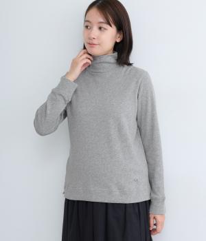 コットン裏起毛天竺タートルプルオーバー
