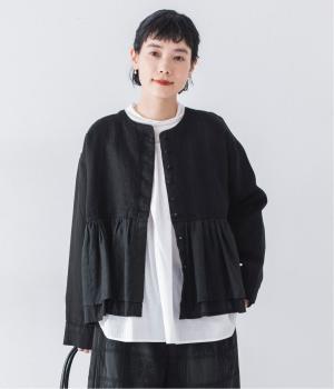 一部別注｜リネン切替ペプラムジャケット