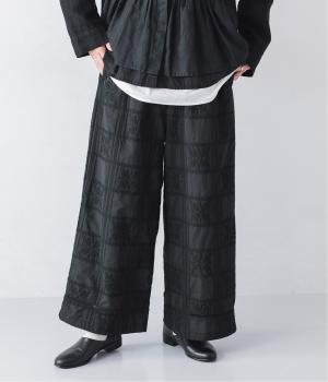 タイル刺繍パンツ(ブラック-F)