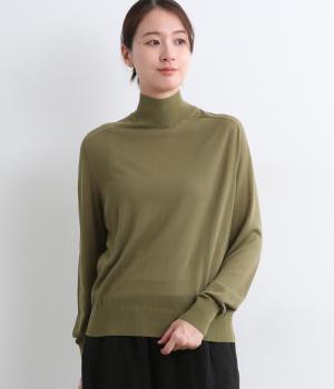 モックネックロングスリーブプルオーバー