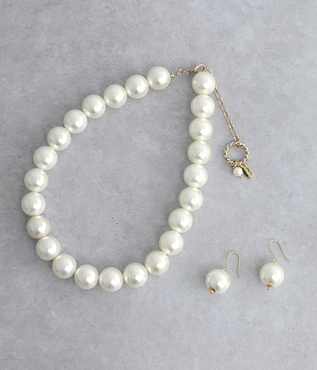 大玉パール ラウンドネックレス＋ピアス セット（VIVACE）の商品詳細