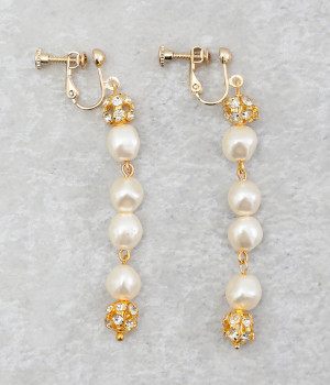 ロンデル&パール　イヤリング