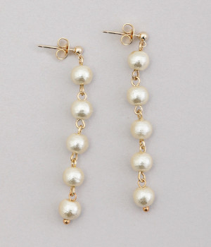 コットンパール　ピアス