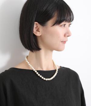 シュリンクパールネックレス(ゴールド-F)