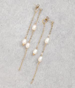 エレガント淡水パールピアス