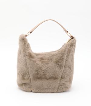 2wayエコファーショルダーバッグ(ベージュ-F)