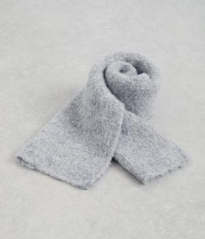 モヘアタッチマフラー(グレー-F)