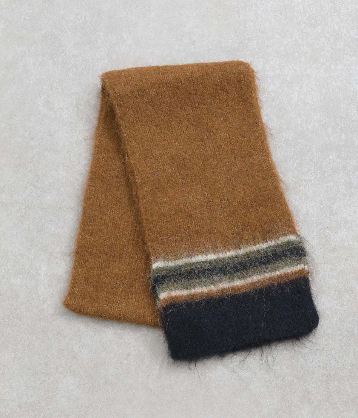 ミックスラインマフラー(ブラウン-F)