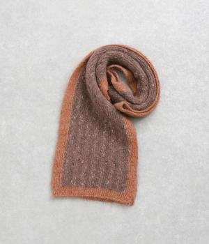 リブニットマフラー(オレンジ-F)