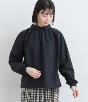 ちび襟2wayデザインブラウス(ネイビー-F)