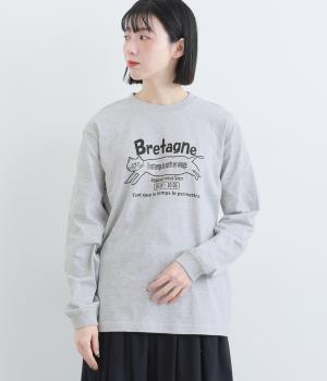 ブルターニュCatプリントTシャツ