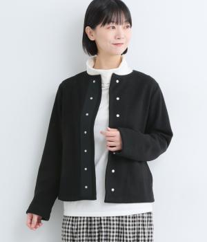 バルフィーダブルフェイスデザインカーディガン(ブラック-F)