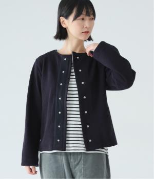 バルフィーダブルフェイスデザインカーディガン(ネイビー×グレー-F)
