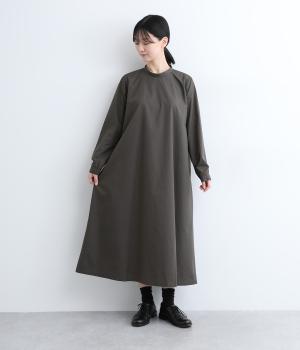 スタンドカラーテントワンピース(チャコール-ONESIZE)