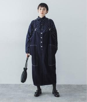 10ozデニムジャンパースカート(インディゴ-F)