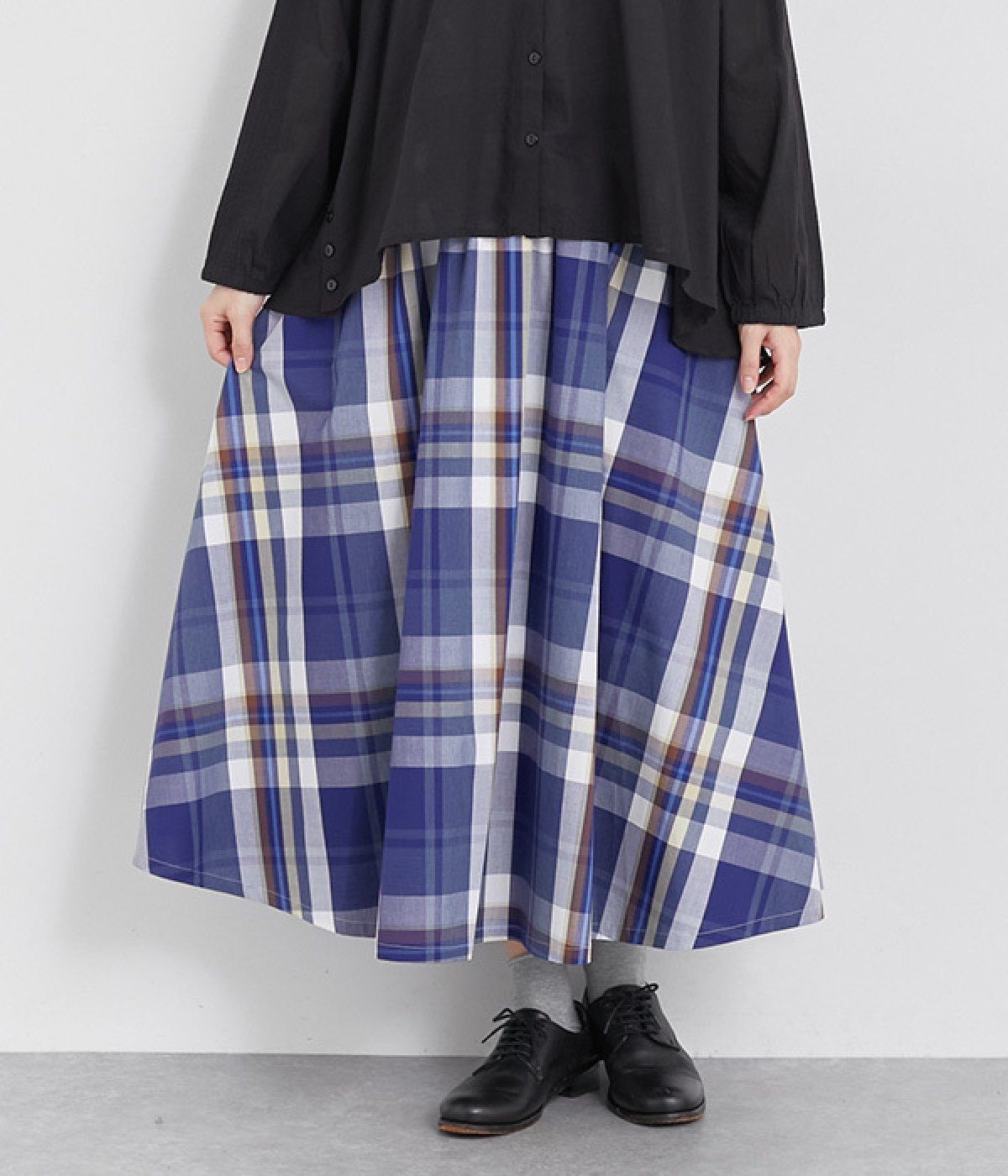 J. Sloane 花柄チェック柄 ロングワンピース サイズ2 J. Sloane 花柄チェック柄 ロングワンピース サイズ2