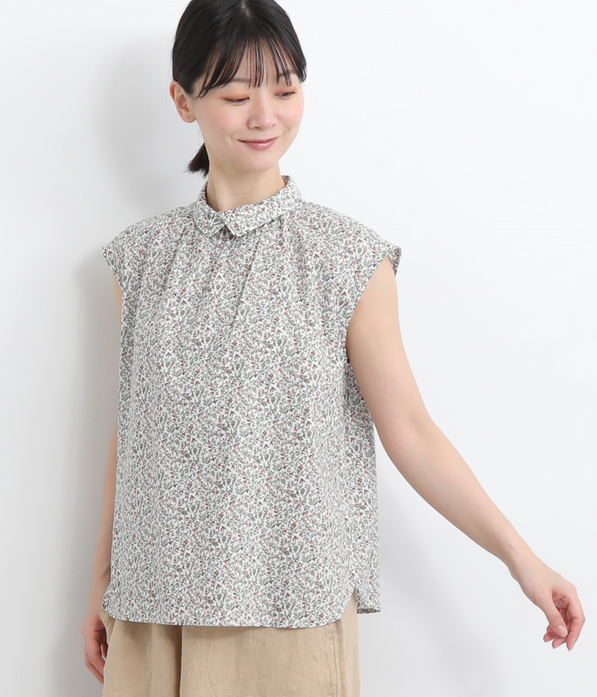 ハウスオブロータス 美品 ペーパーコットンパフスリーブニット