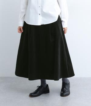 コットンサッカーコーデュロイベルト内側リバティタナローン前タックギャザースカート