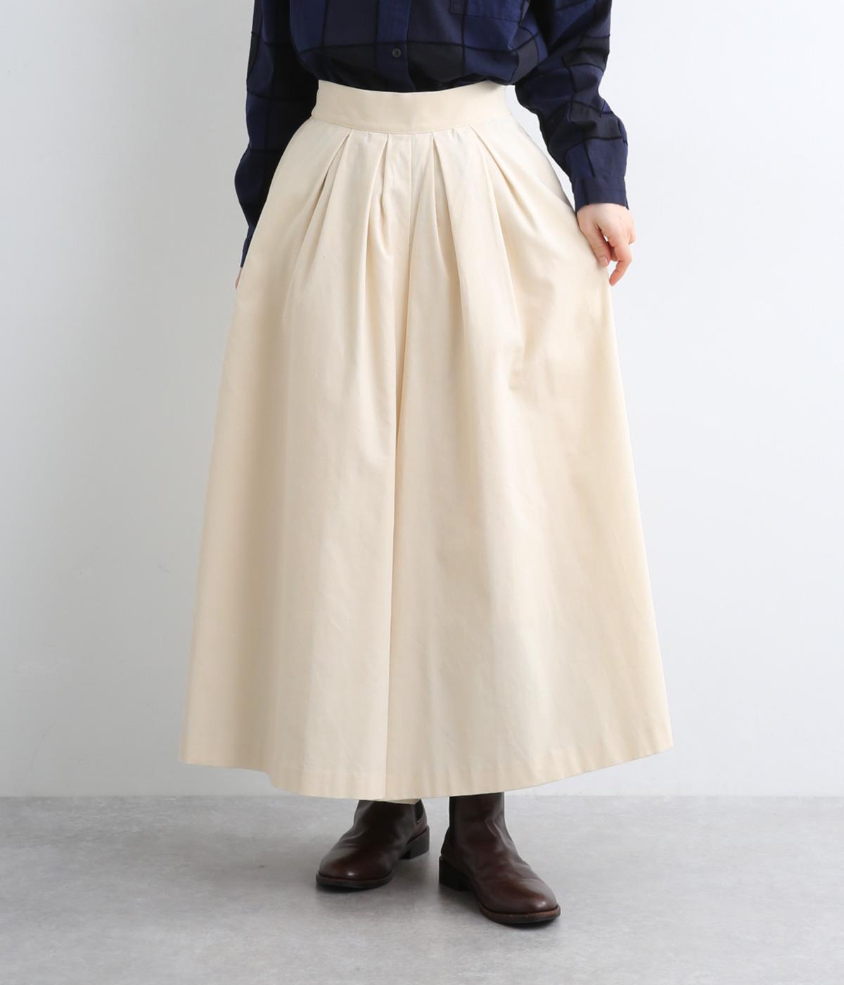コットン細コールキュロットスカート(オフホワイト-F)