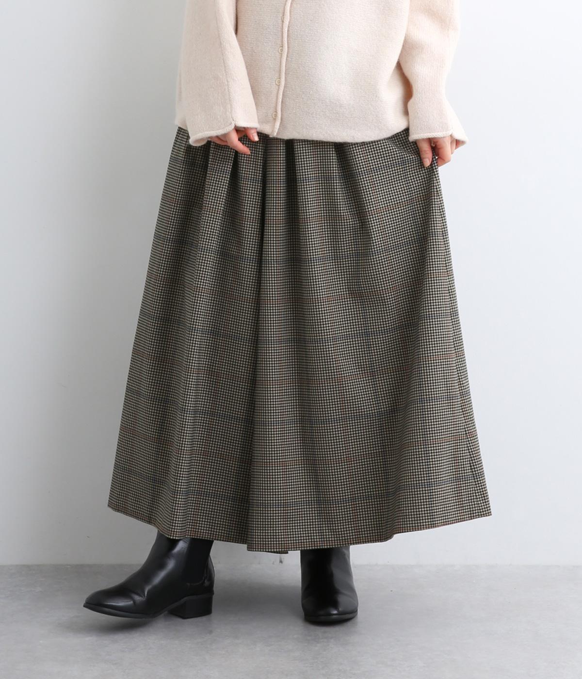 ストレッチキュロットスカート(ベージュミニチュニック-F)