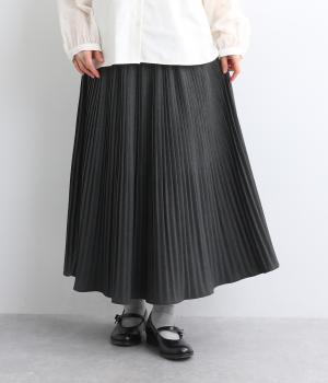 コットンマル―デライトデニムプリーツスカート