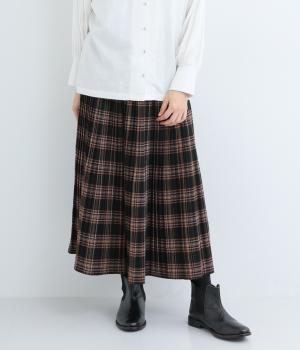 タータン起毛プリーツスカート