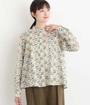 リバティ細丸襟タックAラインブラウス(Queue for the Zoo-F)
